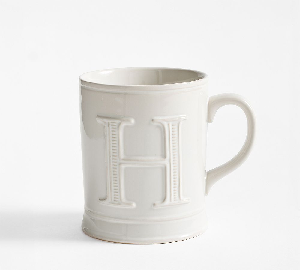 Embossed Alphabet Mug | H