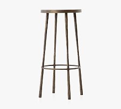 Open Box: Estrada Metal Bar Stool (30") - Antique Brass