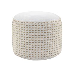 Open Box: Gavi Jute Pouf, 14"H - White