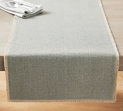 Open Box: Mason Cotton Fringe Table Runner - Dusty Blue