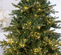 Pre-lit Faux Natural Cut Portland Pine