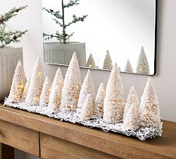 Lit Bottlebrush Tree Centerpiece