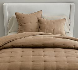 Open Box: Belgian Flax Linen Comforter, King/Cal. King - Bronze
