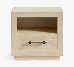 Open Box: Oakleigh Nightstand, 25" - Biscotti, Traditional Hardware