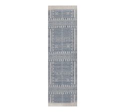 Open Box: Wallis Handwoven Wool Rug, 2.5' x 9' - Blue