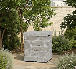 Jaren Square Stone Propane Tank Cover and Side Table (20")