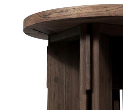 Enid Teak Round Outdoor Accent Table (22")