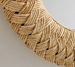 Harbor Braided Woven Round Wall Mirror