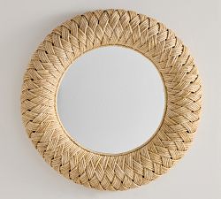 Harbor Braided Woven Round Wall Mirror