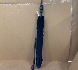 Open Box: 9' Round Outdoor Umbrella with Aluminum Tilt Pole - Sunbrella® Black, Black Pole