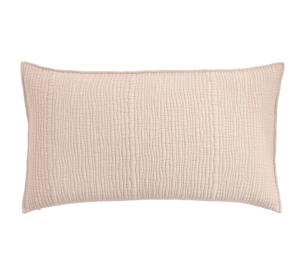 Coastal Washed Quilted Sham - Blush, King