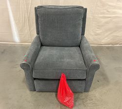 Open Box: Tyler Roll Arm Upholstered Tall Recliner without Nailheads (42") - Performance Casual Chenille Charcoal, Espresso