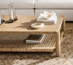 Bolinas Rectangular Woven Coffee Table (54")