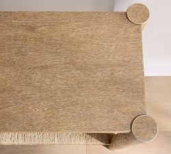 Bolinas Rectangular Woven Side Table (22")