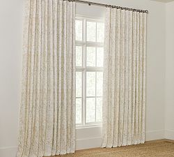 Golden Haze Printed Blackout Curtain