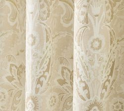 Golden Haze Printed Blackout Curtain