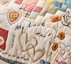 Devin Embroidered Love Quilt