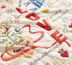 Devin Embroidered Love Quilt