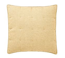 Open Box: Belgian Flax Linen Comforter Sham, Euro, Set of 3 - Daffodil