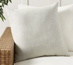 Open Box: Performance Slub Outdoor Pillow, 24" - Zinc