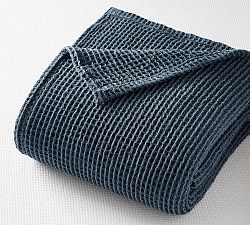 Open Box: Waffle Weave Blanket, King/Cal. King - Midnight