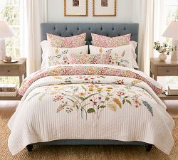 Spring Floral Bouquet Quilted Sham
