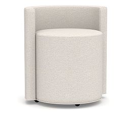 Open Box: Balboa Upholstered Accent Chair - Performance Boucle Oatmeal, Black Metal