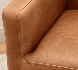 Classic Leather Dining Armchair with Stretcher