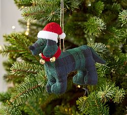 Plaid Dog Ornament