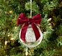 Etched Glass Ball With Bow