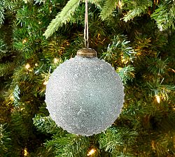 Light Blue German Glitter Ornament