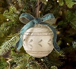 Mercury Glass Ornament with Bow
