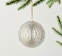 Sparkly Silver Geometric Ornament