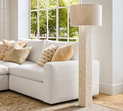 Lila Woven Bone Inlay Floor Lamp (58")