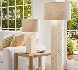 Lila Woven Bone Inlay Floor Lamp (58")