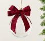 Etched Glass Ball With Bow
