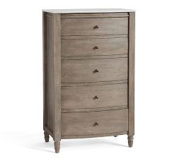 Alexandra Marble 5-Drawer Tall Dresser (30")