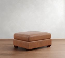 Big Sur Leather Sectional Ottoman