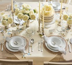 Porcelain Rim Salad Plates - Set of 4