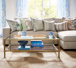 Everson Rectangular Glass Coffee Table (52&quot;)