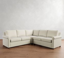 Cameron Modern Roll Arm 3-Piece L-Shaped Wedge Sectional (105")