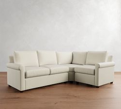 Cameron Modern Roll Arm 3-Piece Wedge Sectional (105")