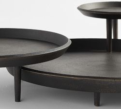 Handcrafted Metal Tiered Tray