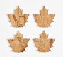 Maple Leaf Marble Coasters - Set of 4