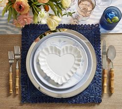 Chambray Tile Stoneware Salad Plates - Set of 4