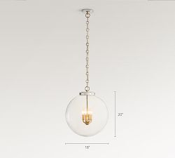 Anthony Recycled Glass Globe Pendant (14&quot;-18&quot;)