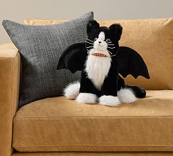 Boo the Bat Wing Cat Shaped Pillow