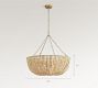 Bristol Wood Bead Chandelier (30")