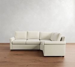 Cameron Modern Roll Arm 3-Piece Wedge Sectional (105")