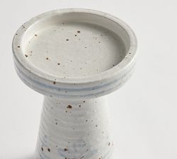 Chambray Patterned Handcrafted Ceramic Candle Holder